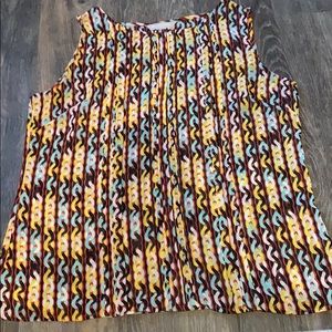 Patterned blouse tank top
